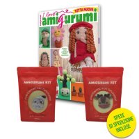 Copertina rivista Kit Amigurumi Renna + Babbo Natale