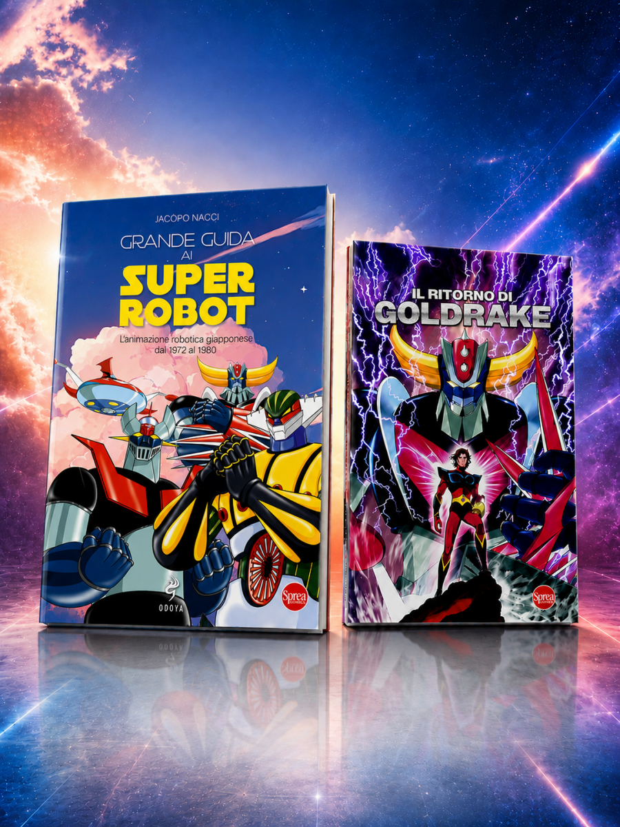 Copertina rivista La Grande Guida ai Super Robot + Anime Cult Goldrake