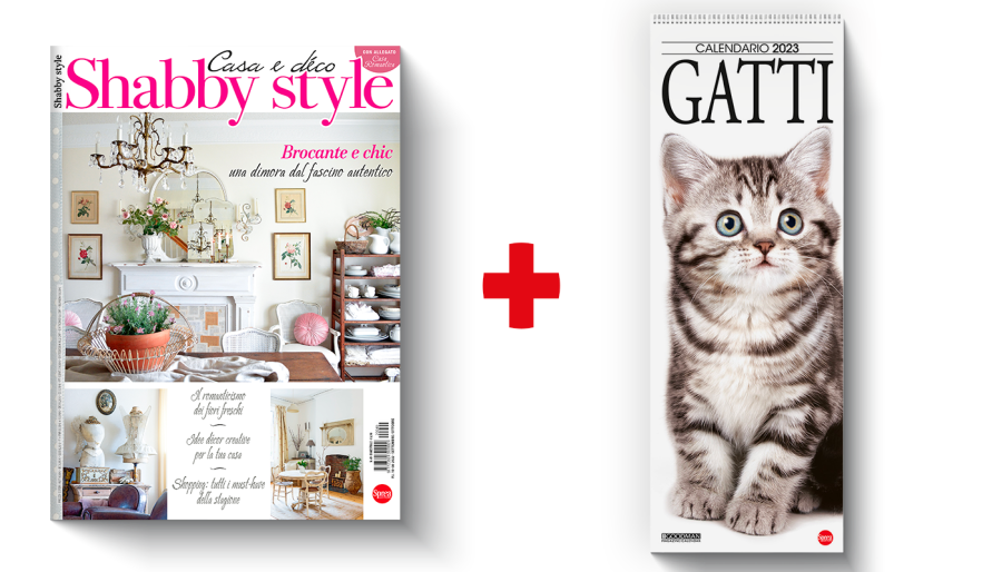 Copertina rivista Shabby Style e il calendario dei gatti LONG