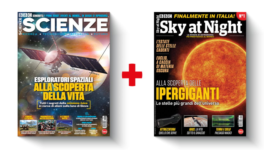 Copertina rivista BBC Sky at Night e BBC Scienze