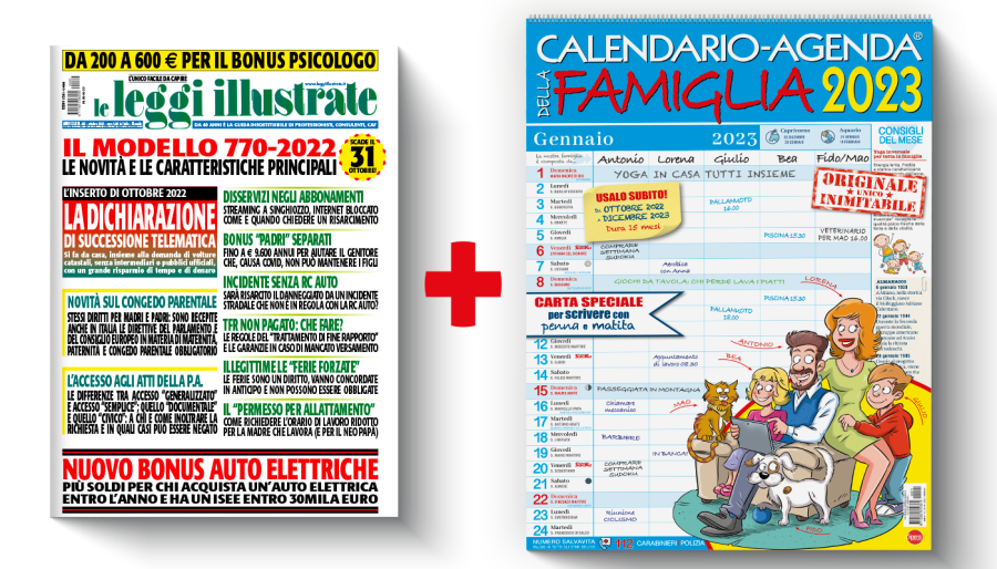 Copertina rivista Leggi illustrate e il calendario della Famiglia