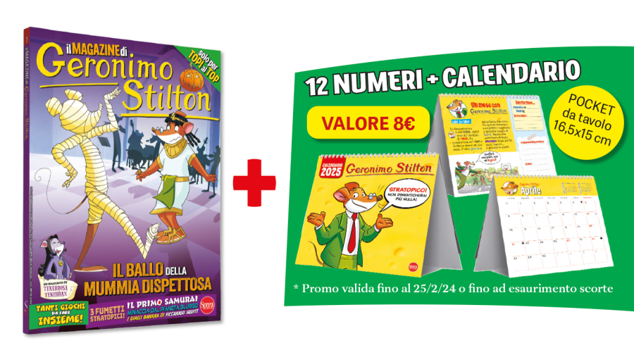 Copertina rivista Il Magazine di Geronimo Stilton + Calendario Pocket