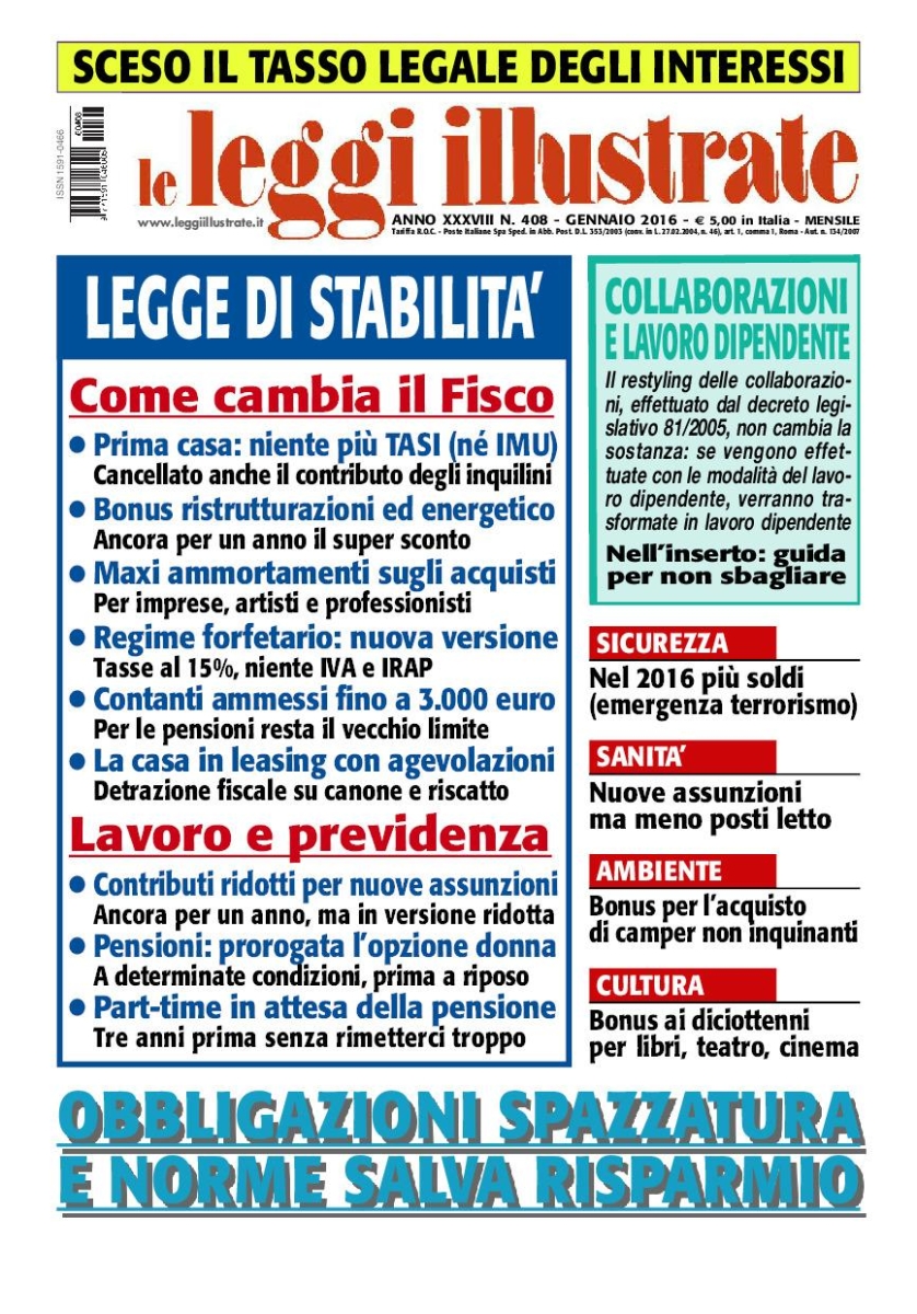 Copertina Leggi Illustrate n.408