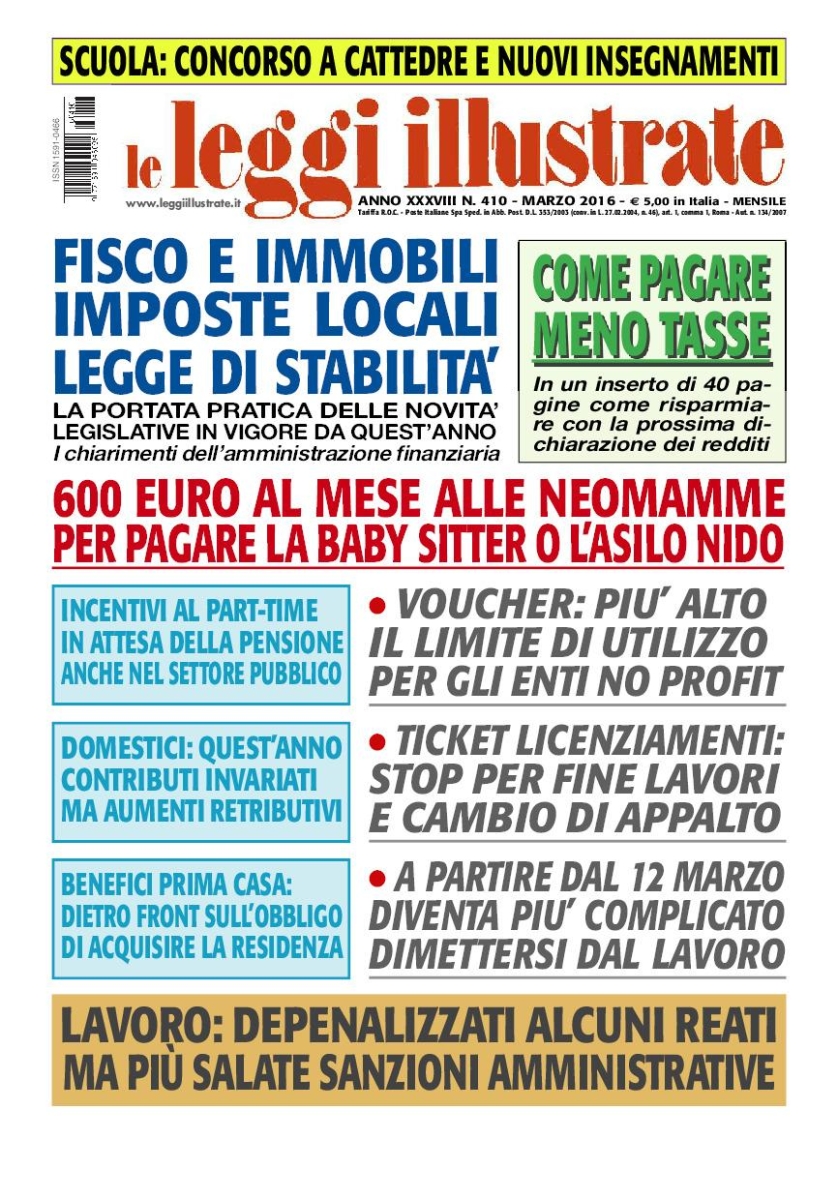 Copertina Leggi Illustrate n.410