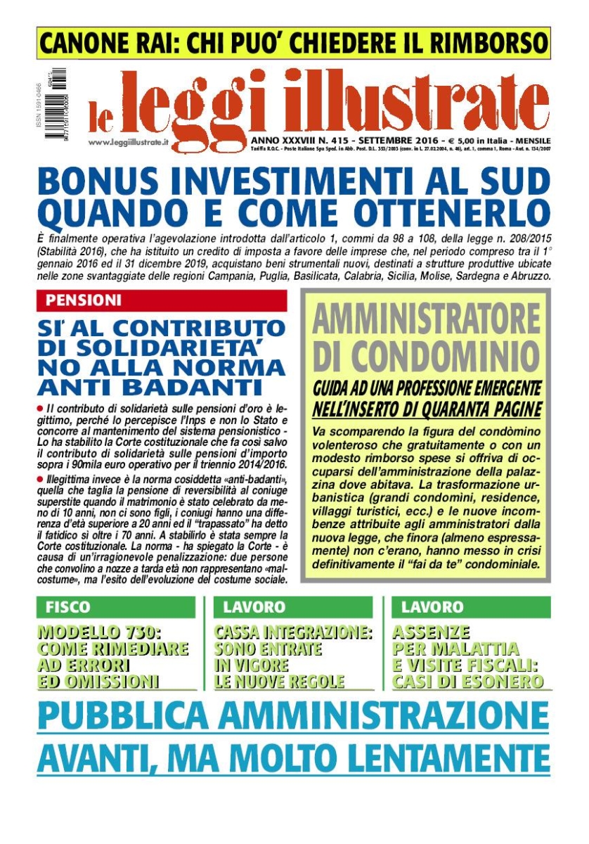 Copertina Leggi Illustrate n.415