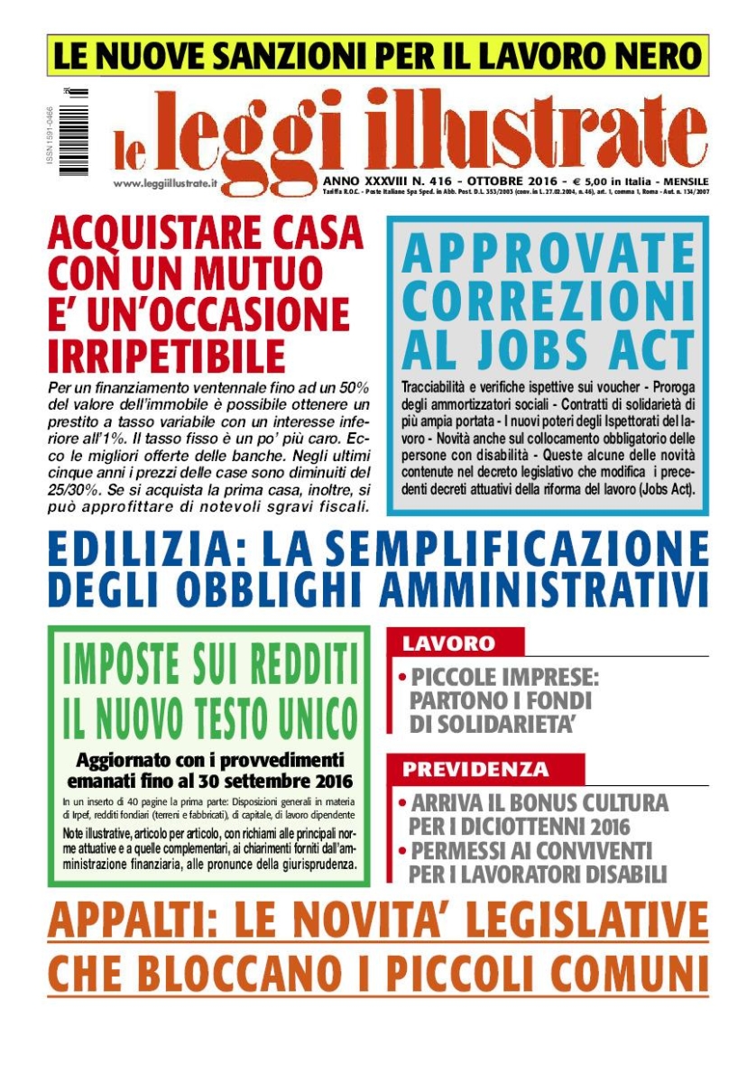Copertina Leggi Illustrate n.416
