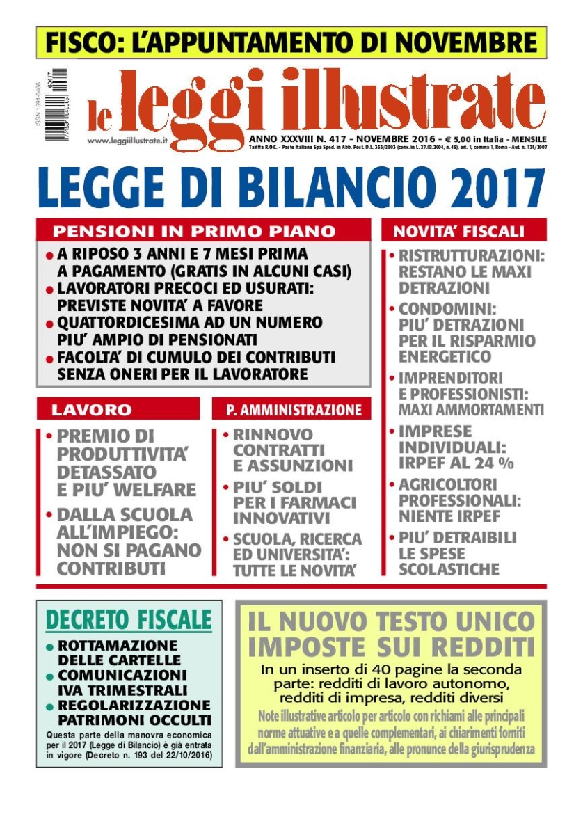 Copertina Leggi Illustrate n.417