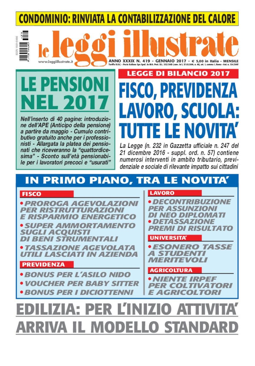 Copertina Leggi Illustrate n.419