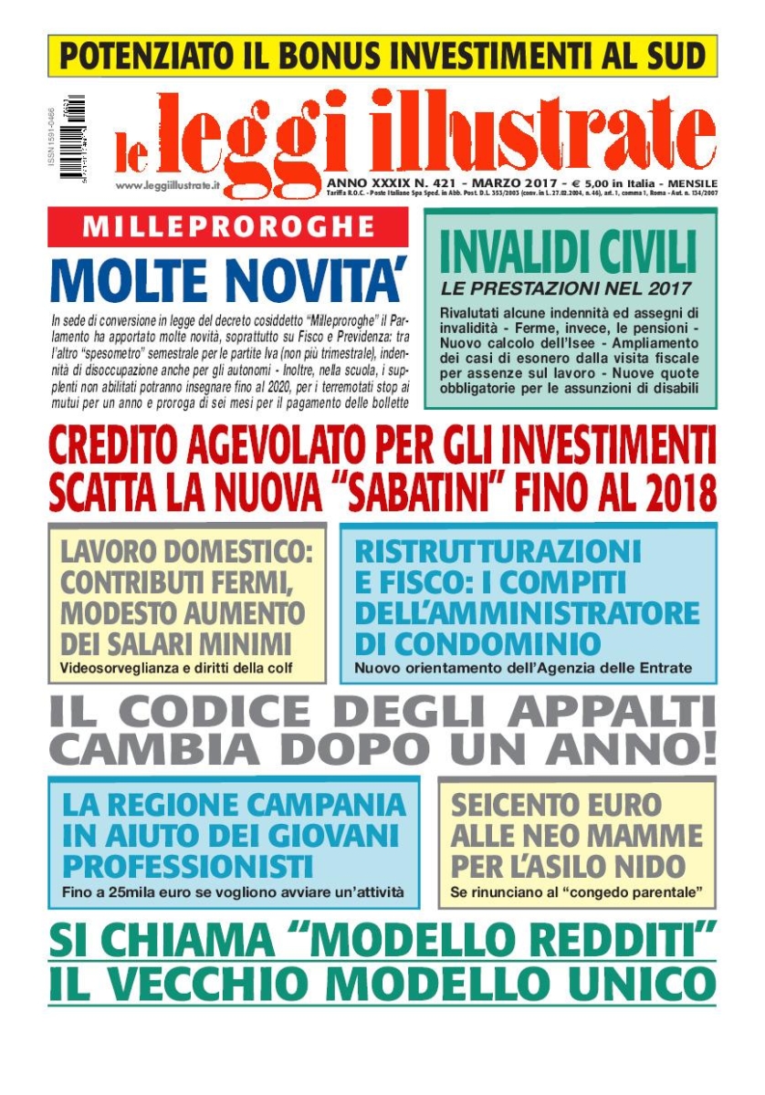 Copertina Leggi Illustrate n.421