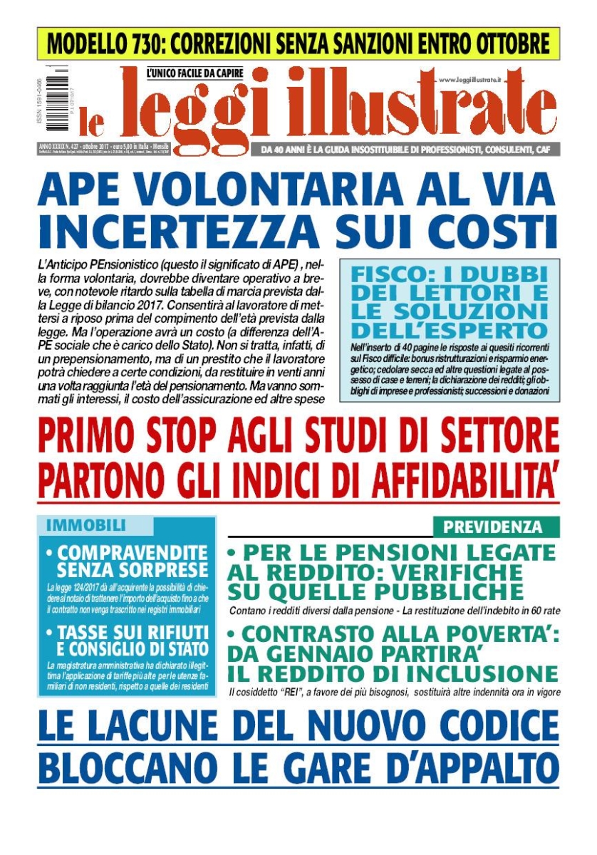 Copertina Leggi Illustrate n.427