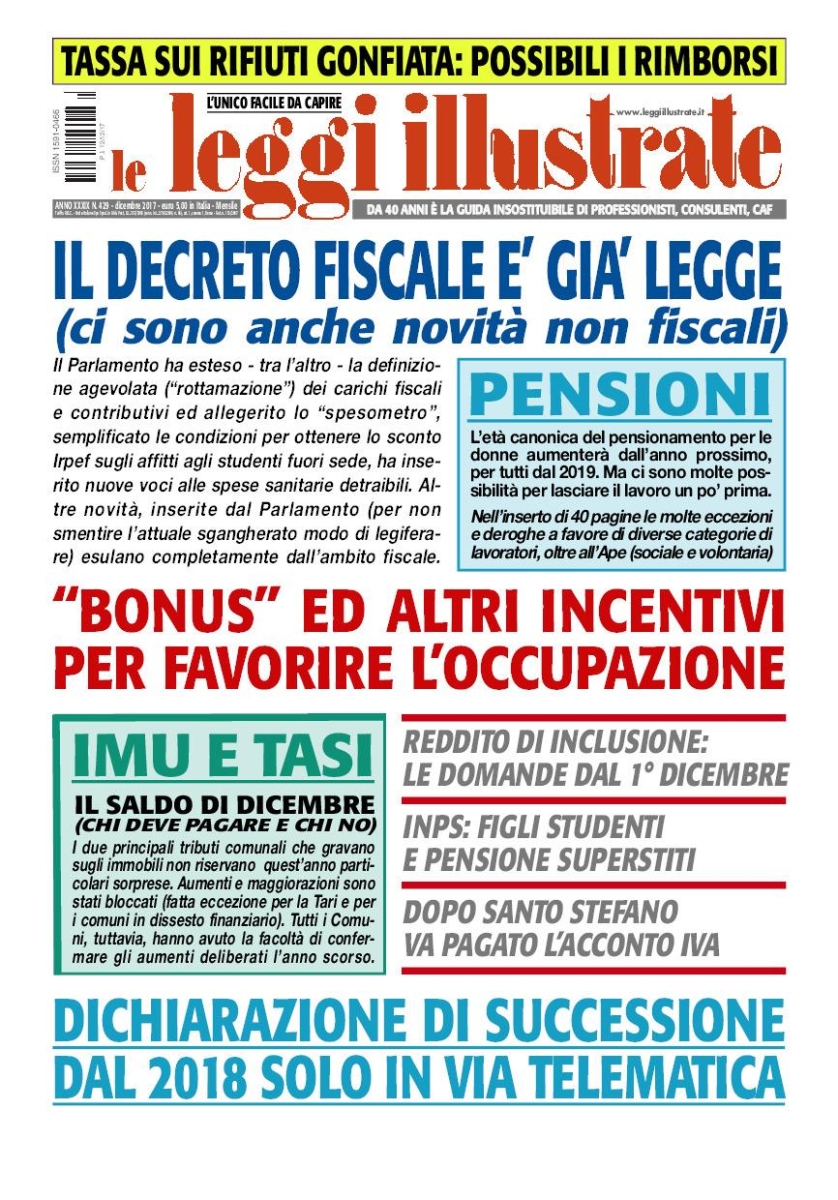 Copertina Leggi Illustrate n.429