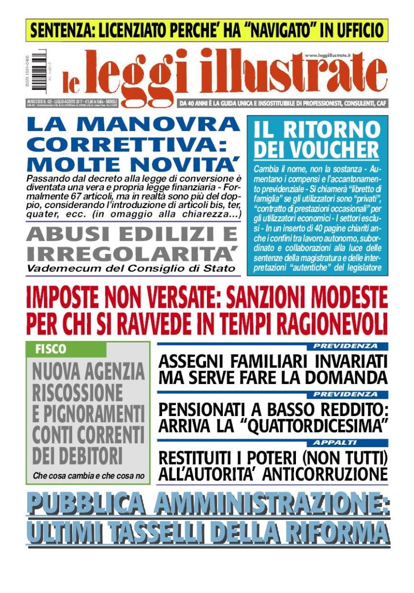 Copertina Leggi Illustrate n.425