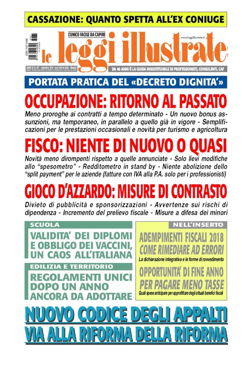 Copertina Leggi Illustrate n.437