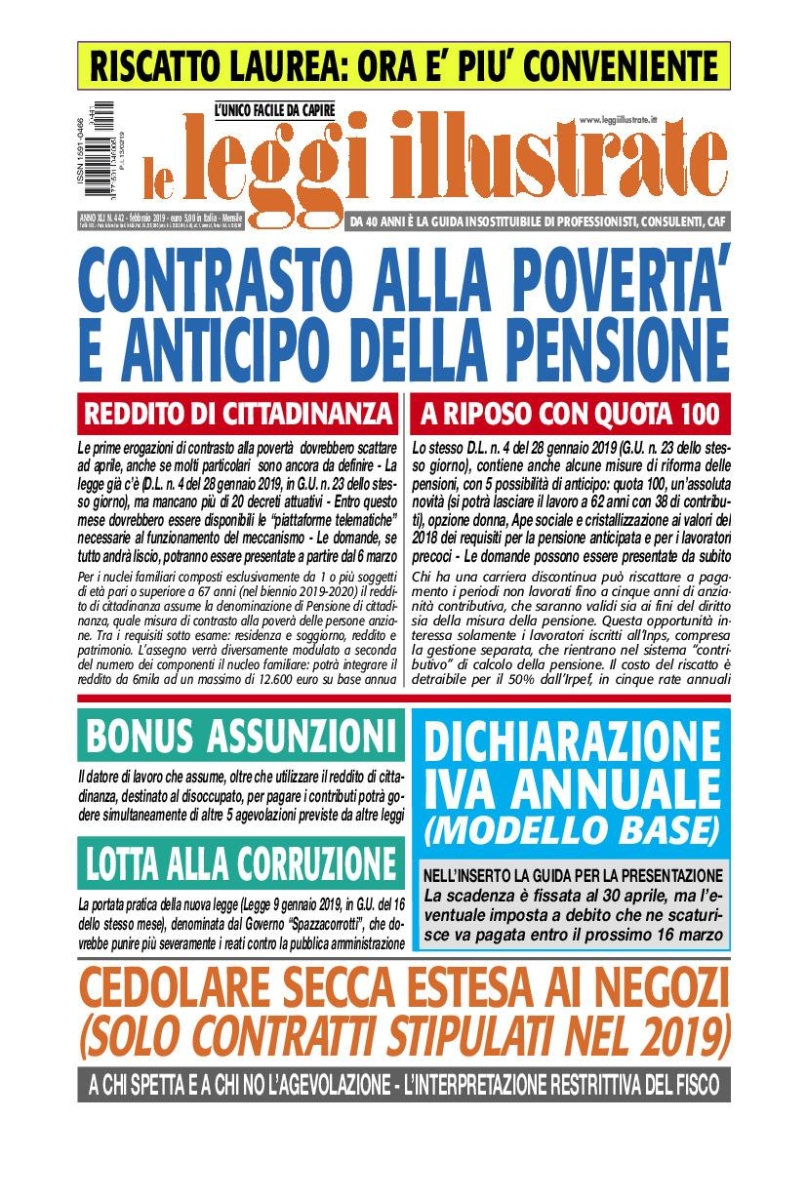 Copertina Leggi Illustrate n.442