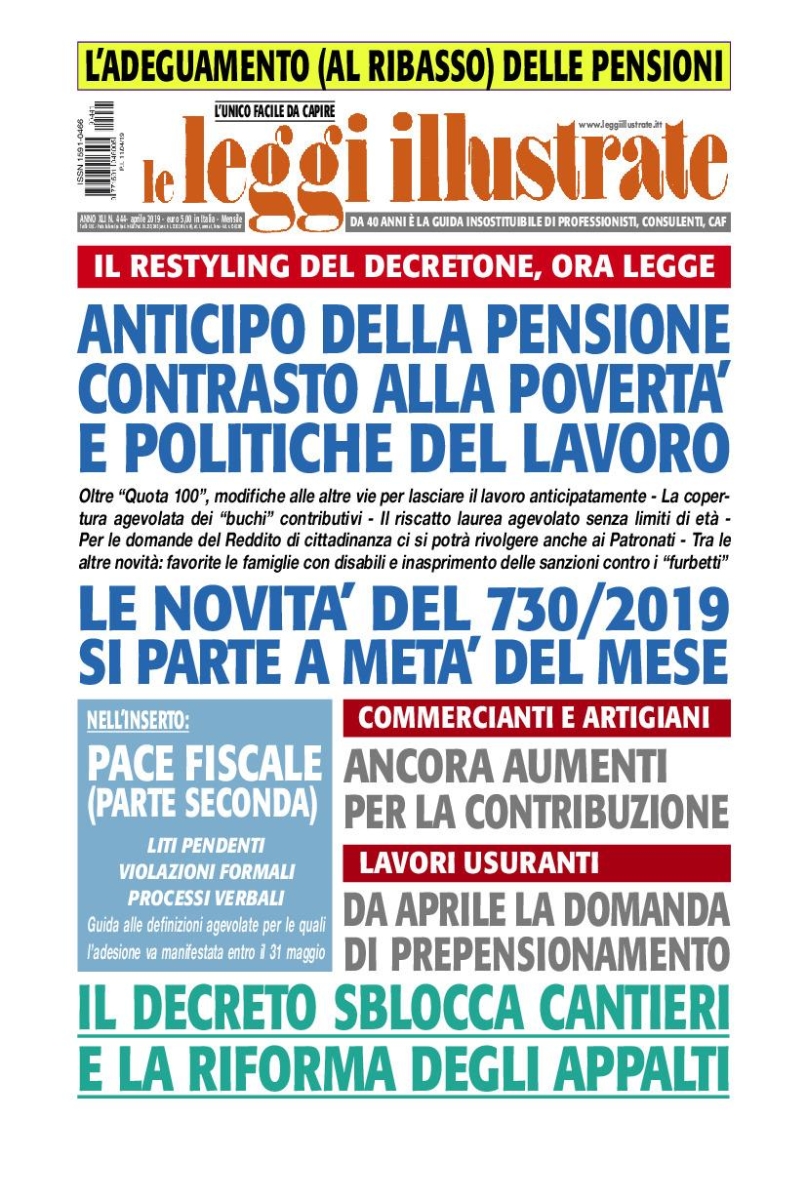 Copertina Leggi Illustrate n.444