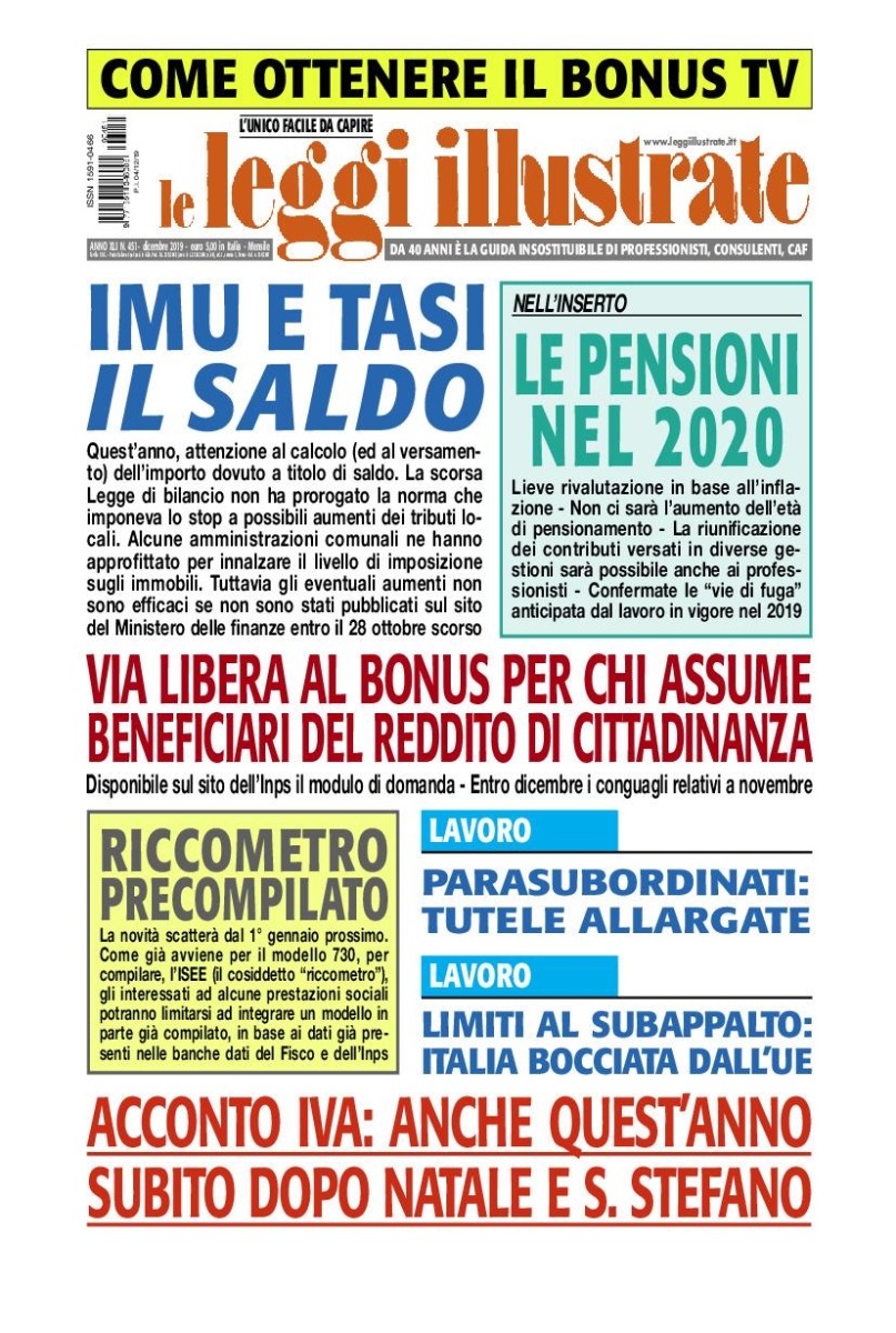 Copertina Leggi Illustrate n.451