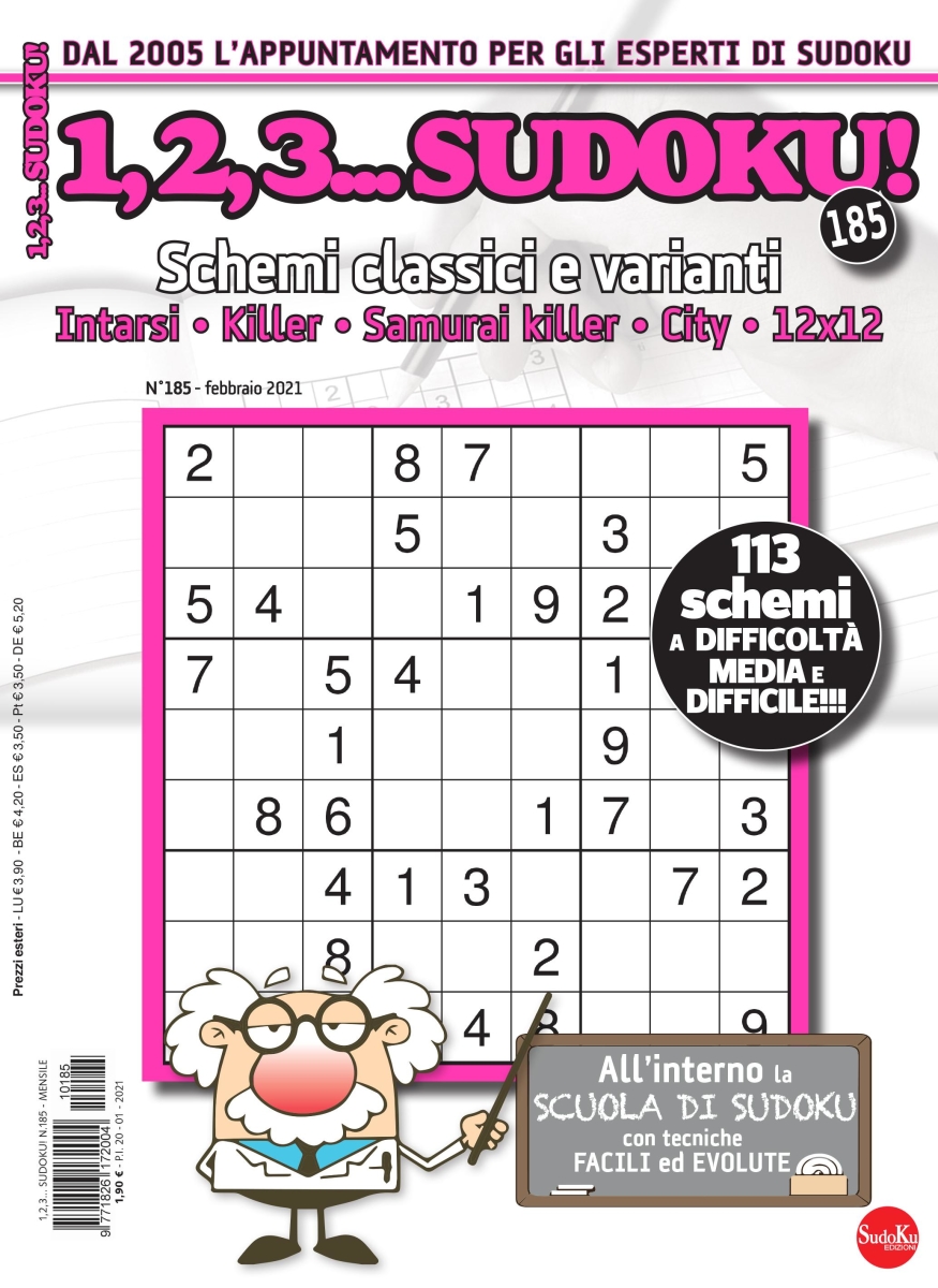 Copertina 1,2,3 Sudoku n.185