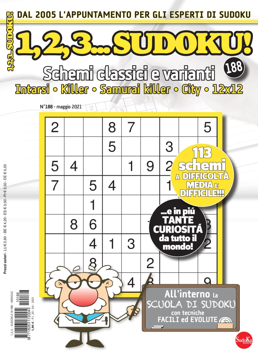 Copertina 1,2,3 Sudoku n.188