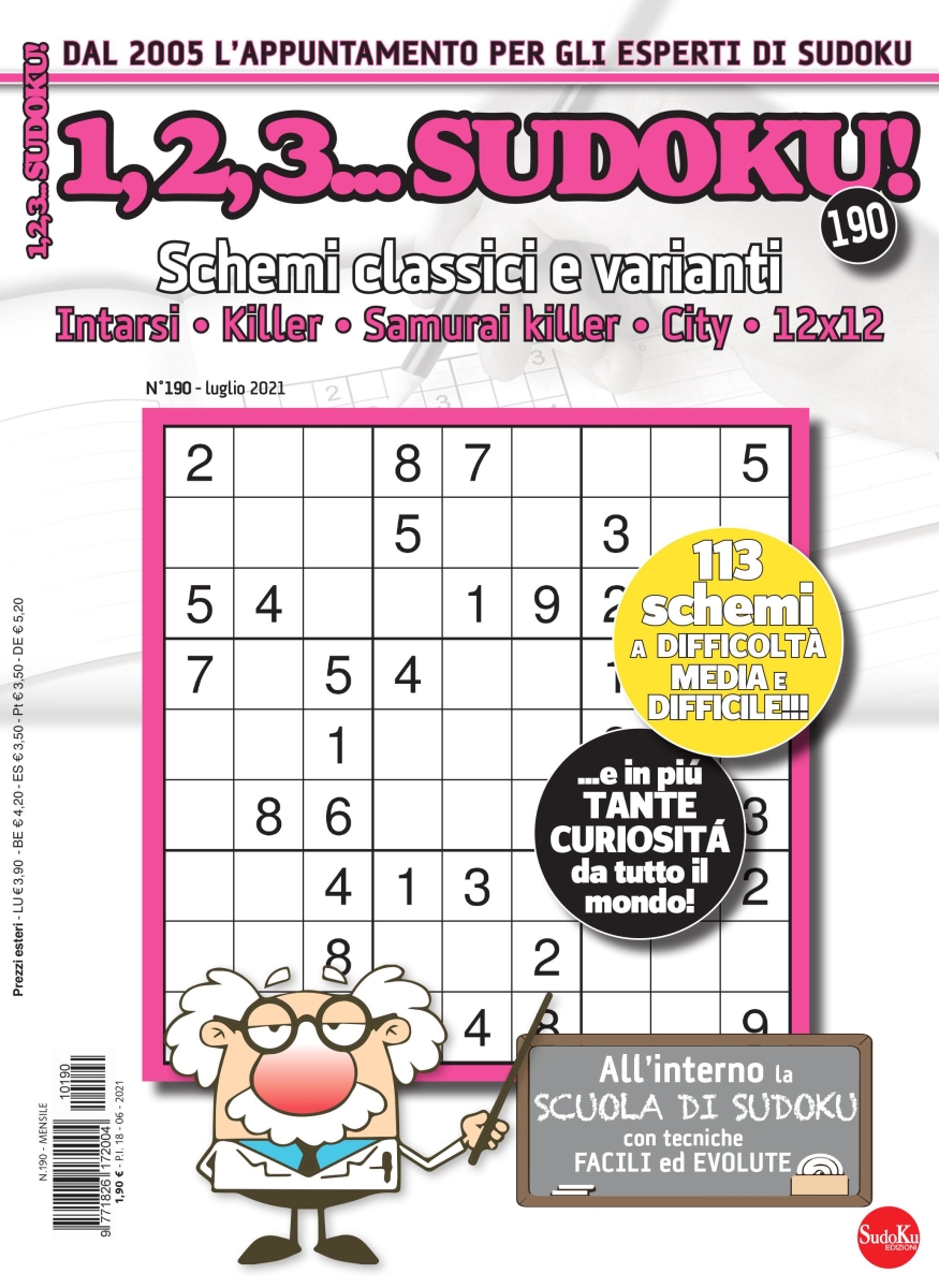 Copertina 1,2,3 Sudoku n.190