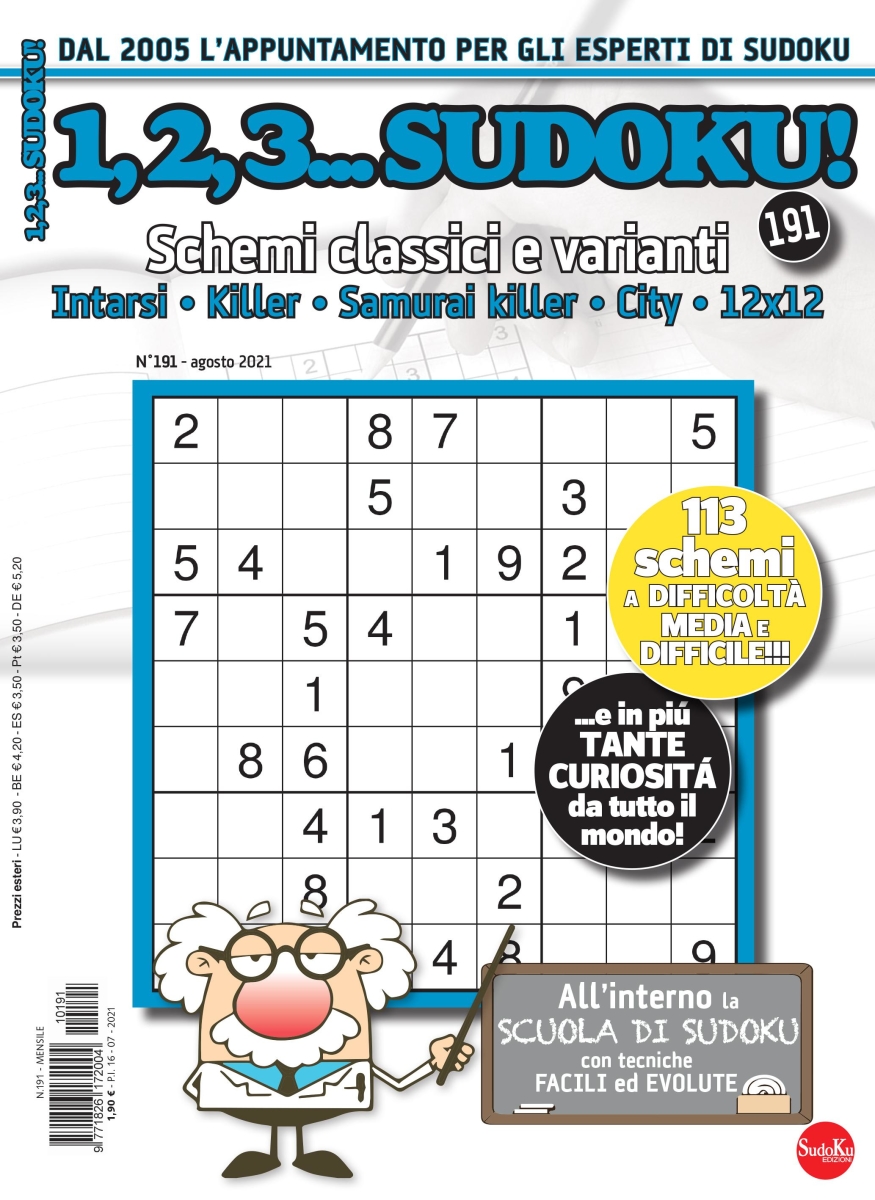 Copertina 1,2,3 Sudoku n.191