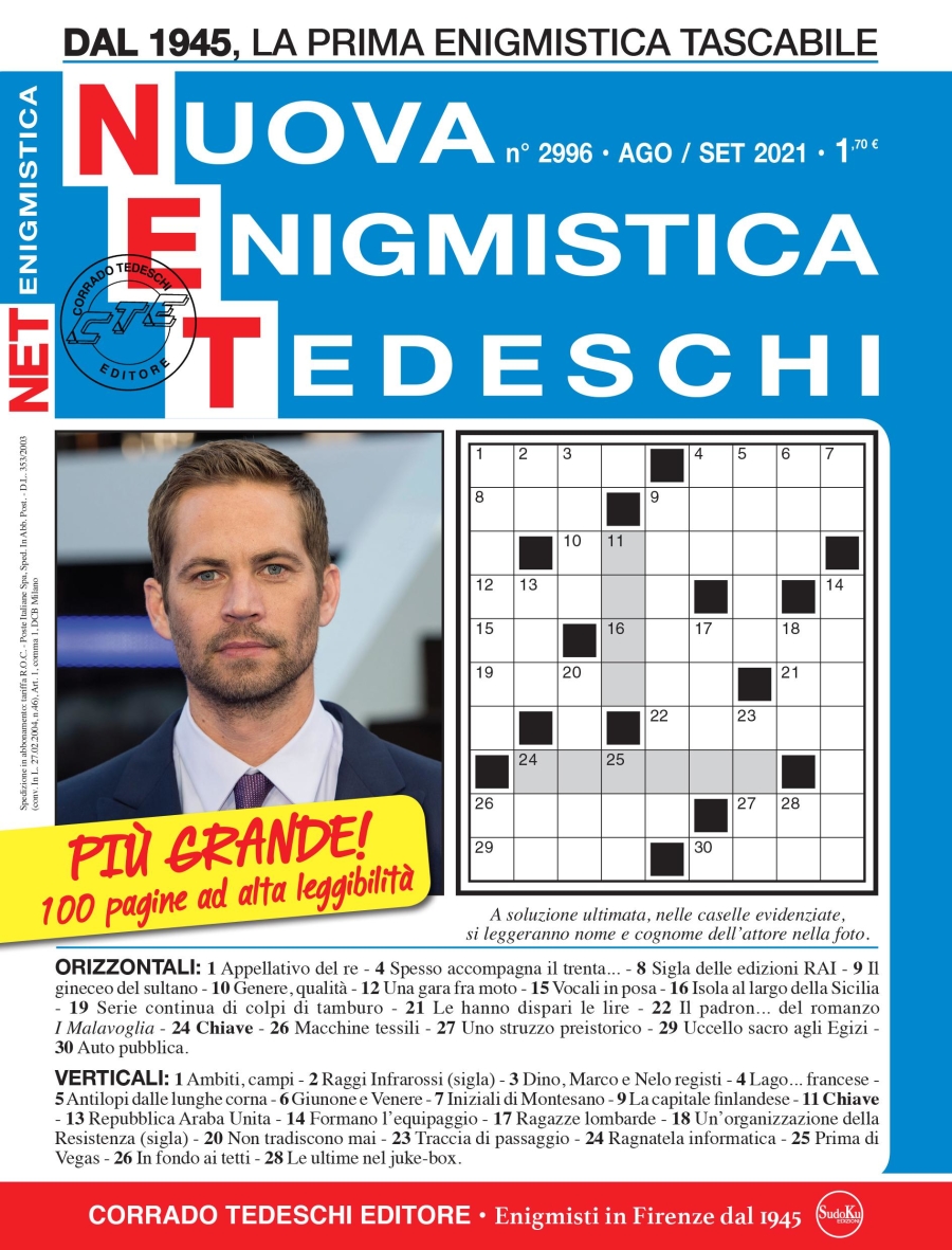Copertina Nuova Enigmistica Tascabile n.2996