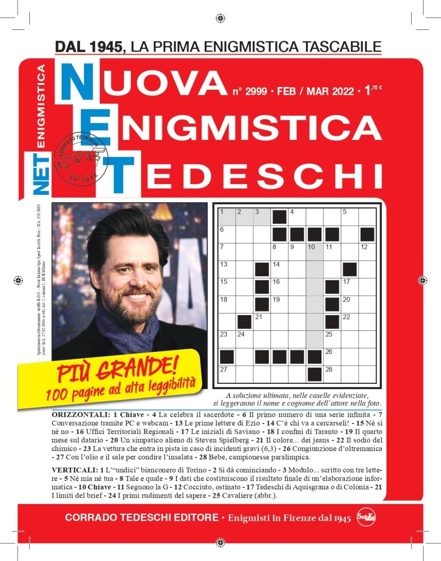 Copertina Nuova Enigmistica Tedeschi n.2999