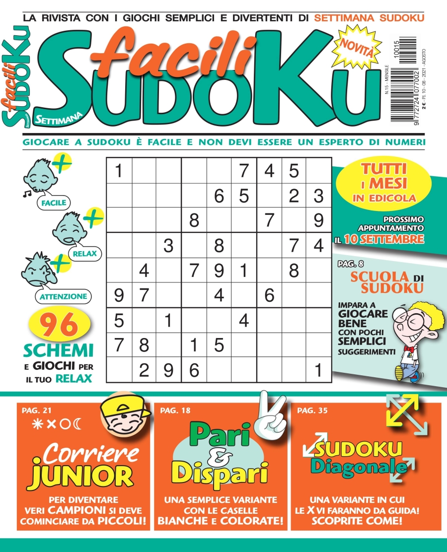 Copertina Facili Sudoku n.15