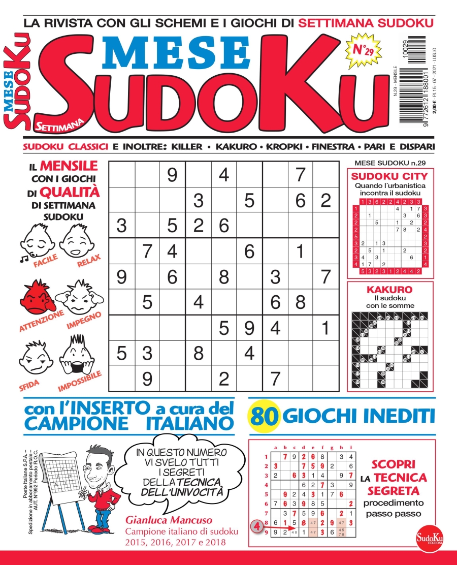 Copertina Settimana Sudoku Mese n.29