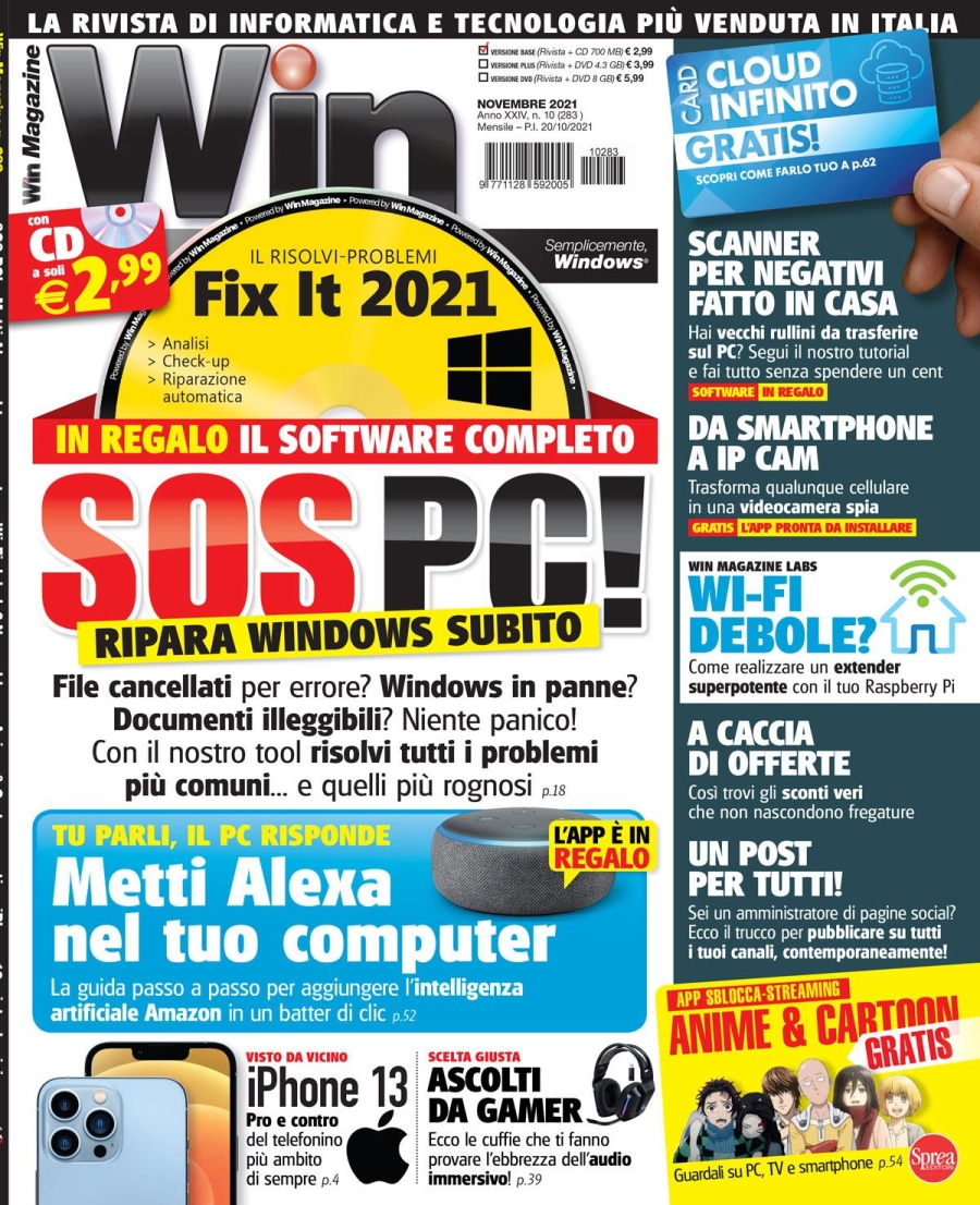 Copertina Win Magazine n.283