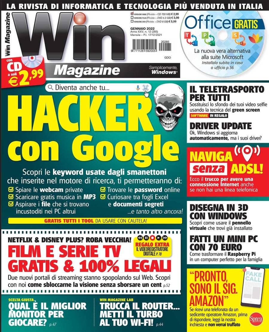 Copertina Win Magazine n.285