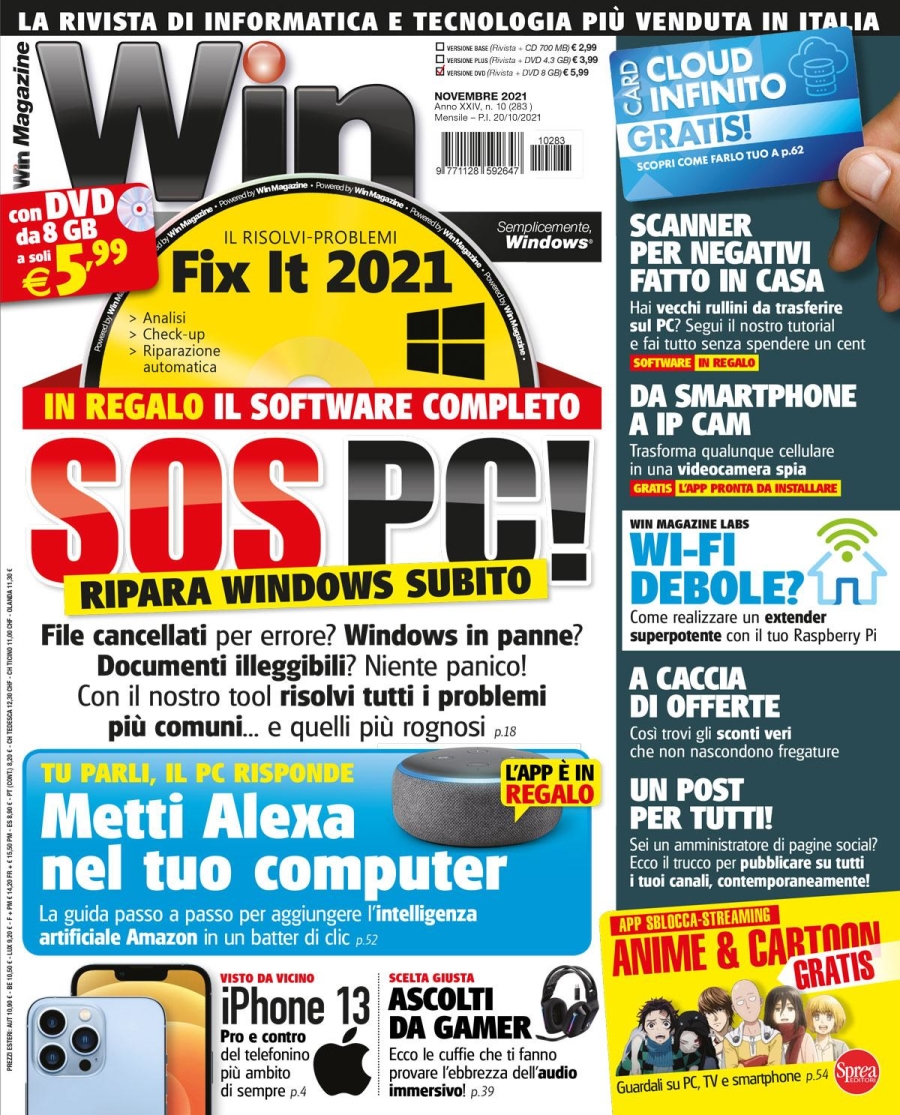 Copertina Win Magazine DVD n.283