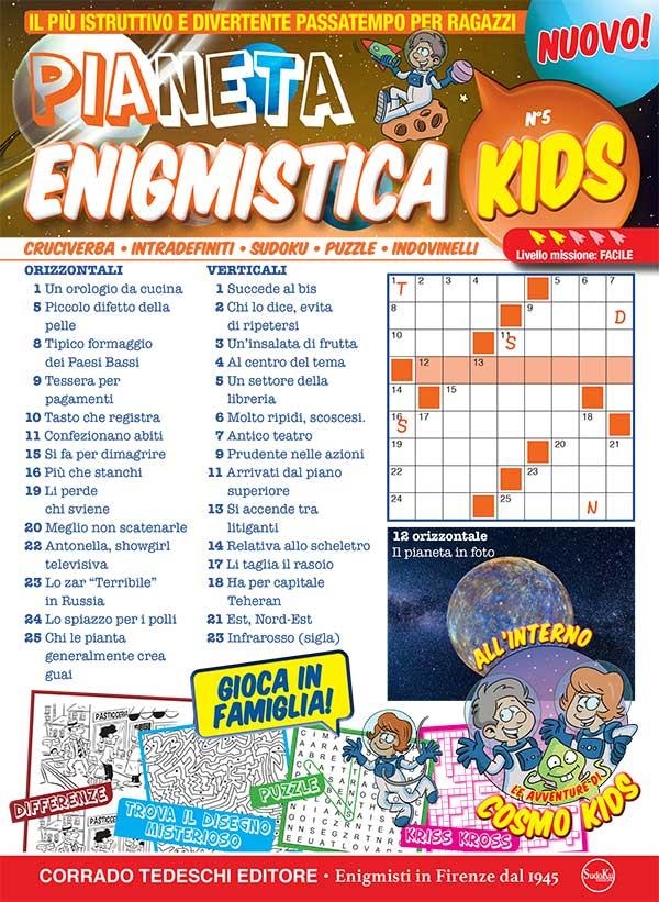 Copertina Pianeta Enigmistica kids n.5