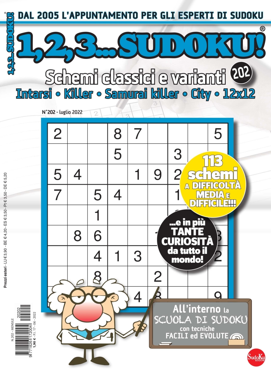 Copertina 1,2,3 Sudoku n.202