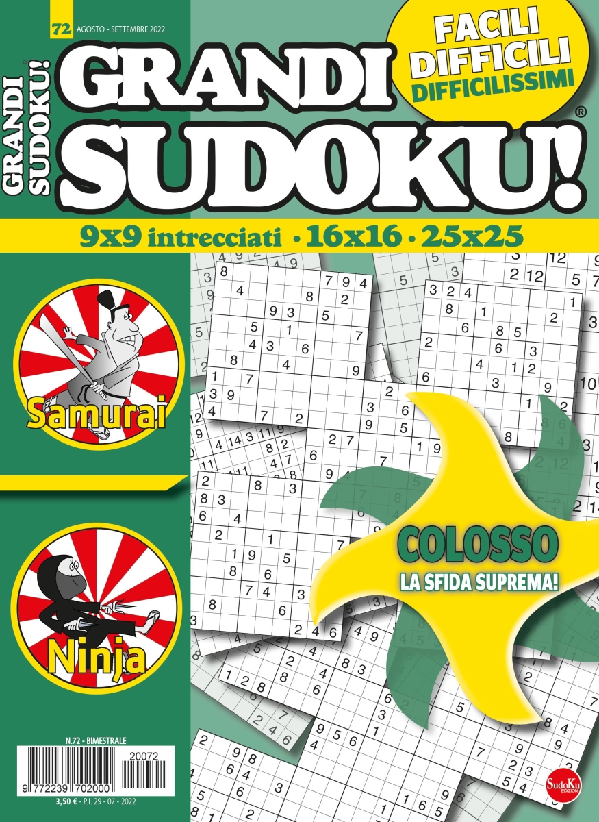 Copertina Grandi Sudoku n.72