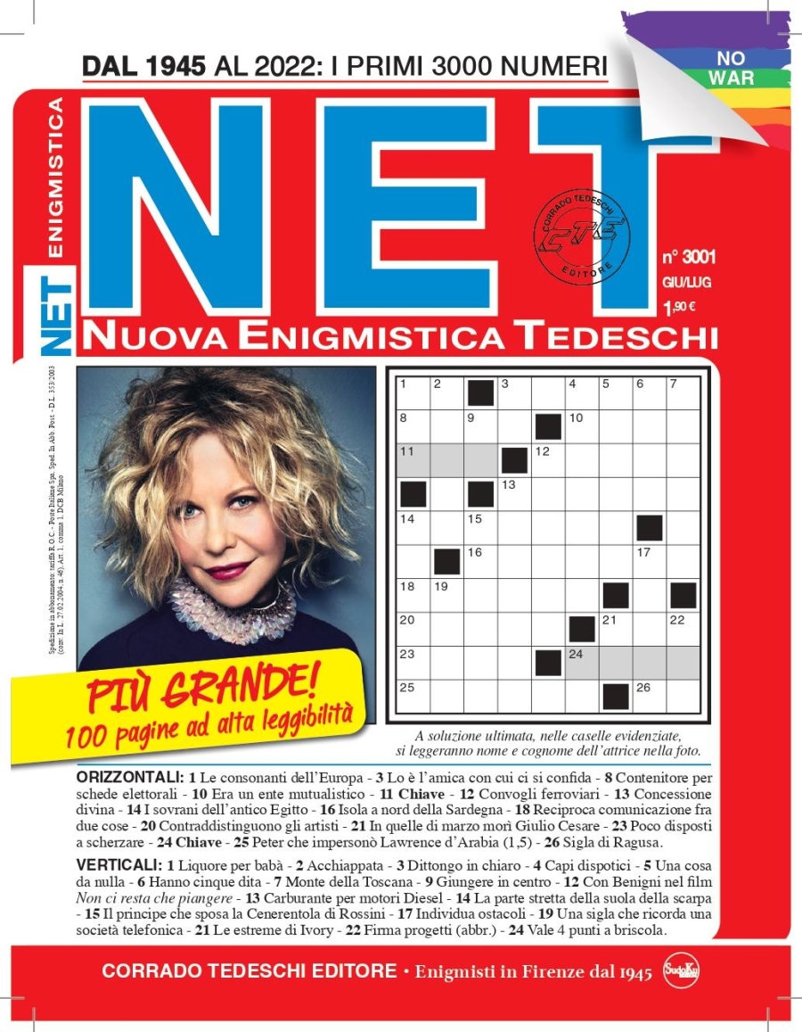 Copertina Nuova Enigmistica Tedeschi n.3001