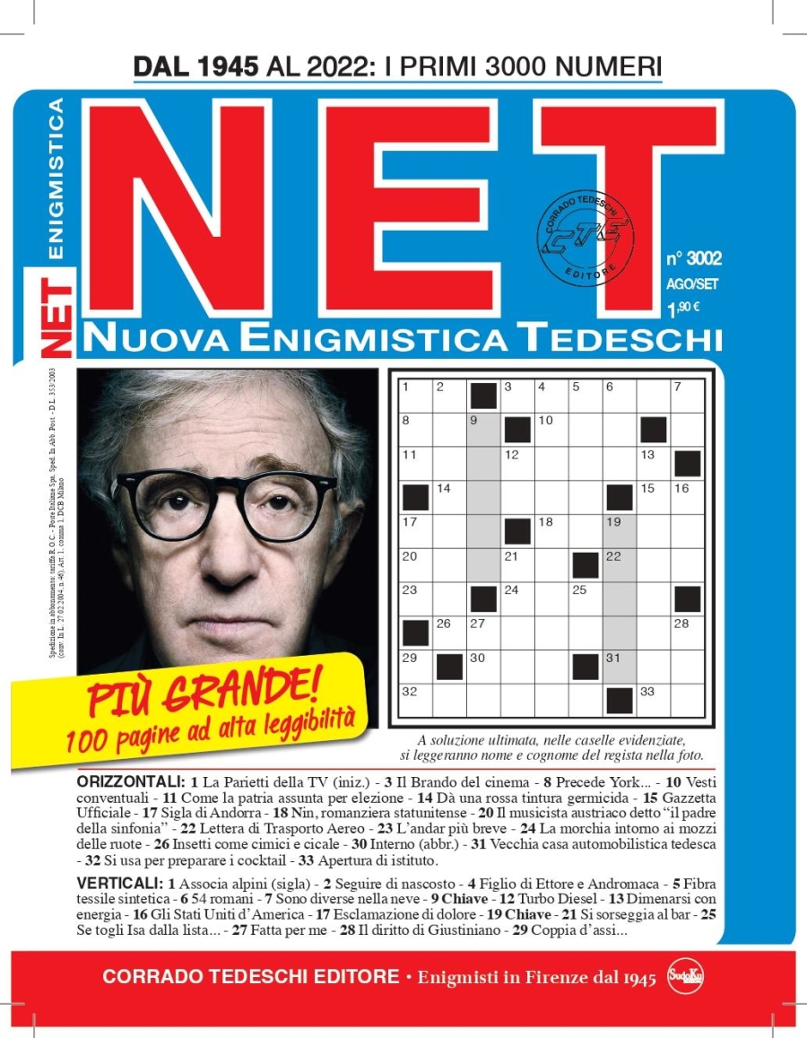 Copertina Nuova Enigmistica Tedeschi n.3002