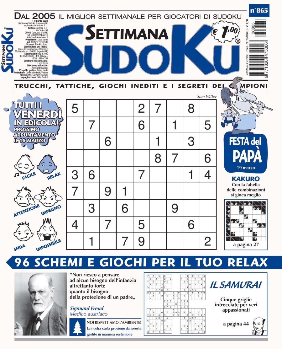 Copertina Settimana Sudoku n.865