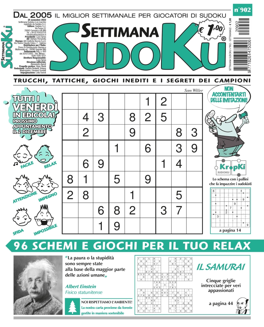 Copertina Settimana Sudoku n.902