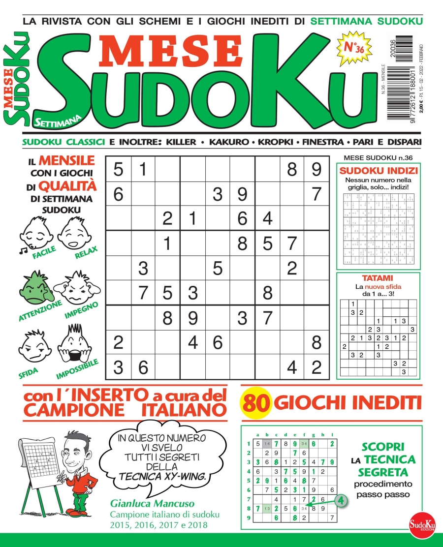 Copertina Settimana Sudoku Mese n.36
