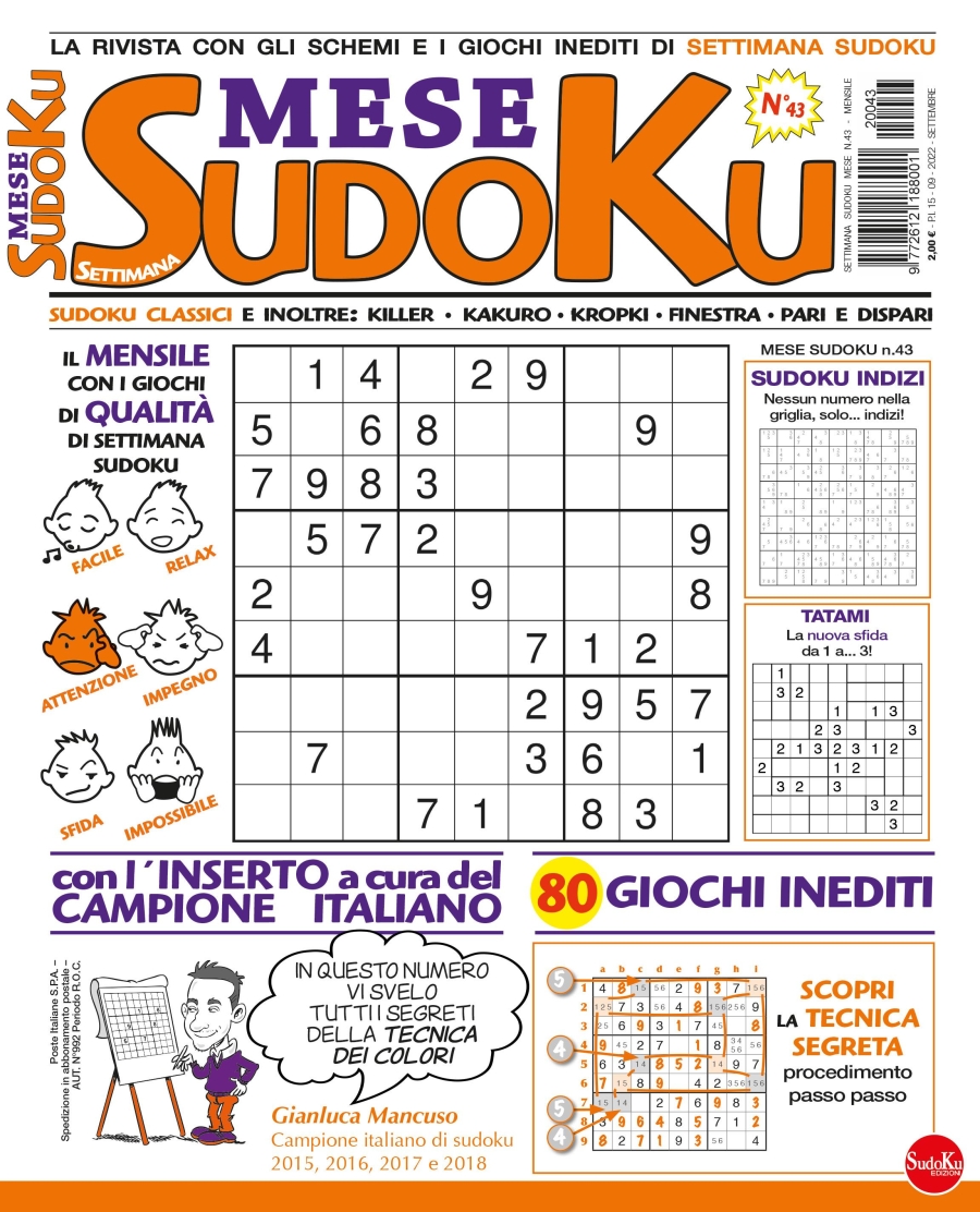 Copertina Settimana Sudoku Mese n.43