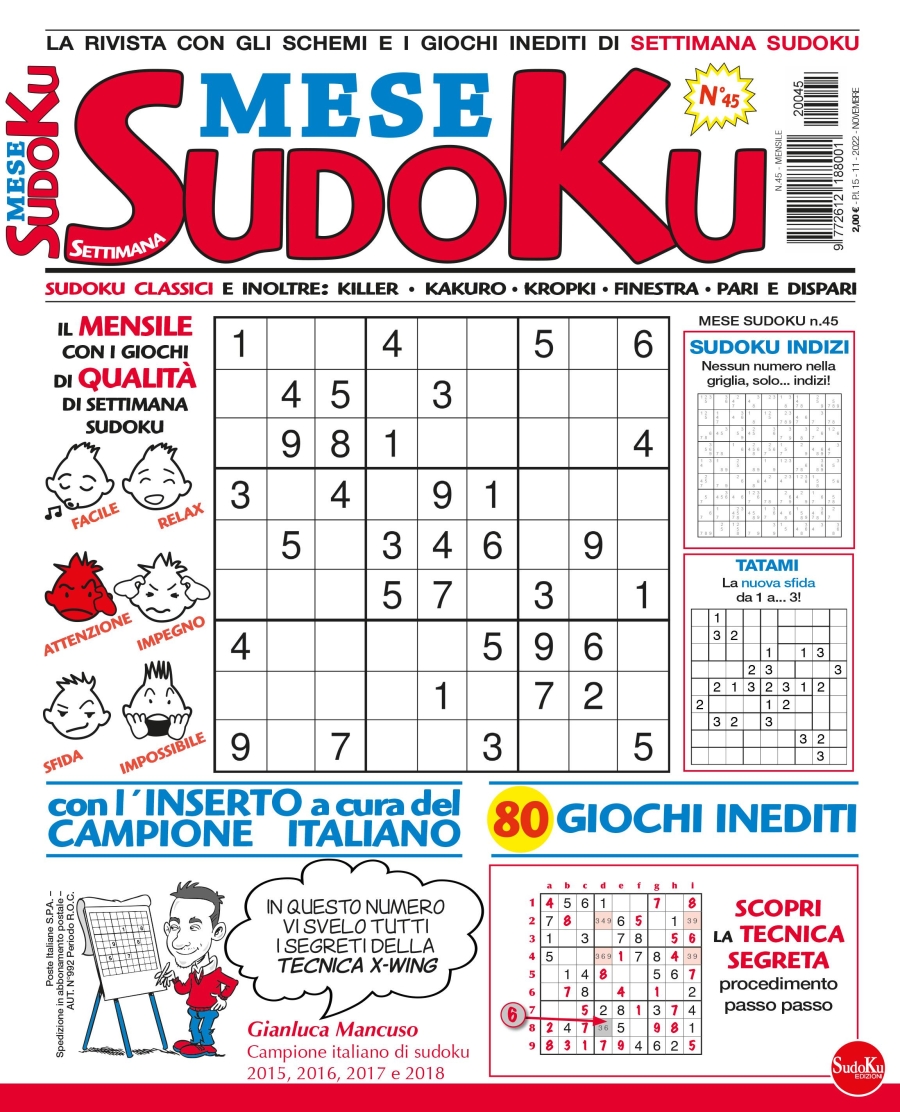 Copertina Settimana Sudoku Mese n.45