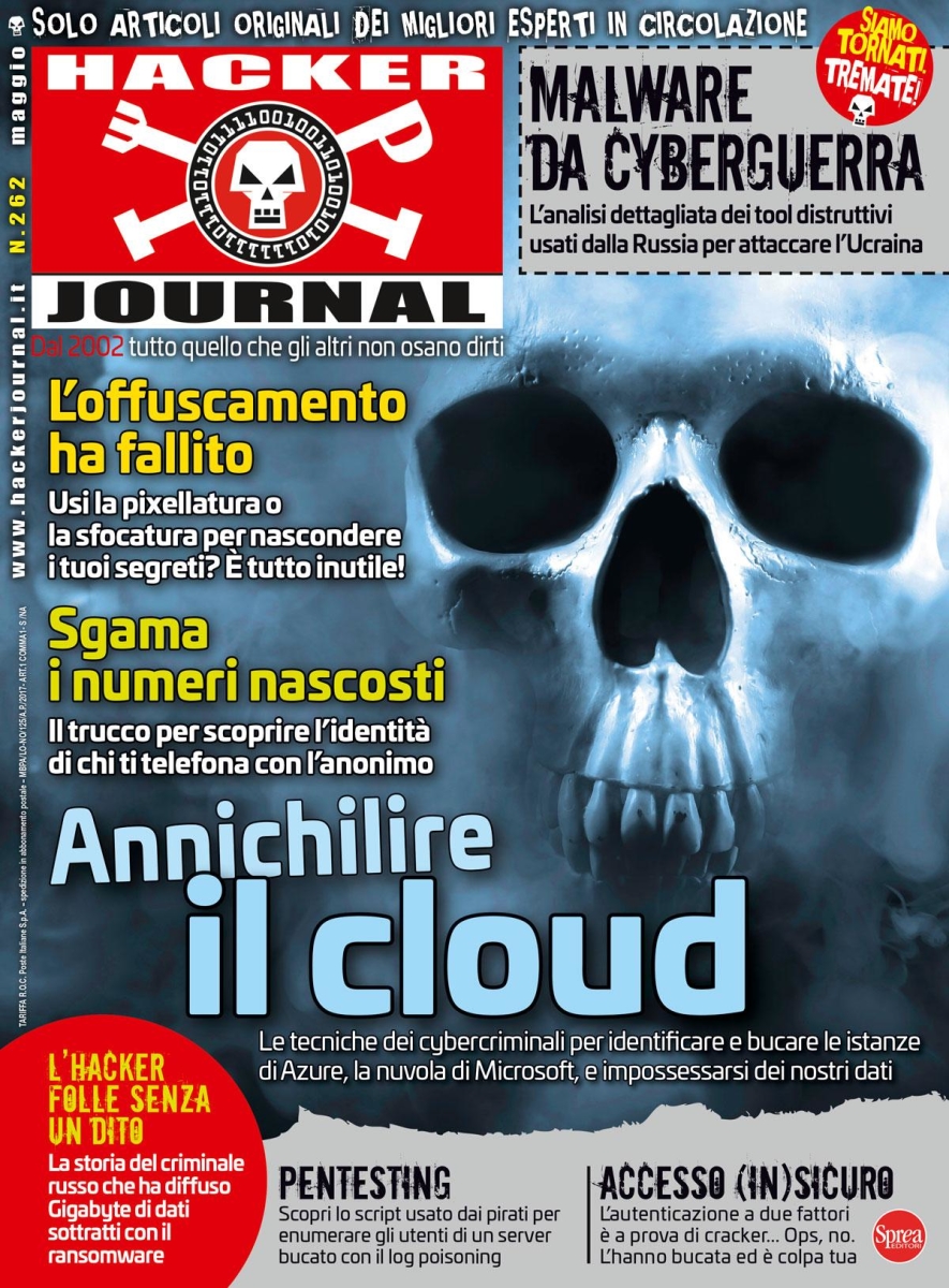 Copertina Hacker Journal n.262