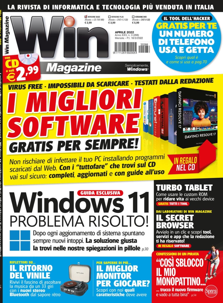 Copertina Win Magazine n.288