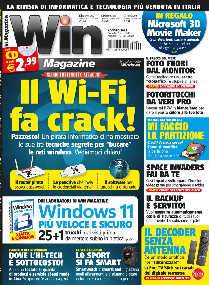Copertina Win Magazine n.292