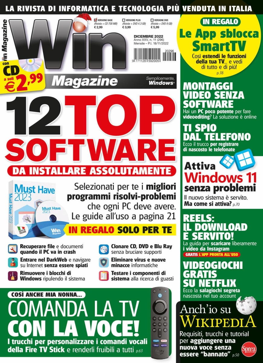 Copertina Win Magazine n.296