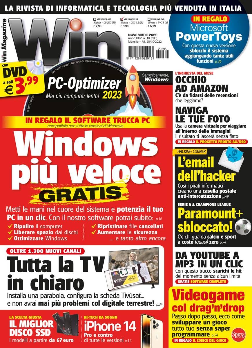 Copertina Win Magazine Plus n.295