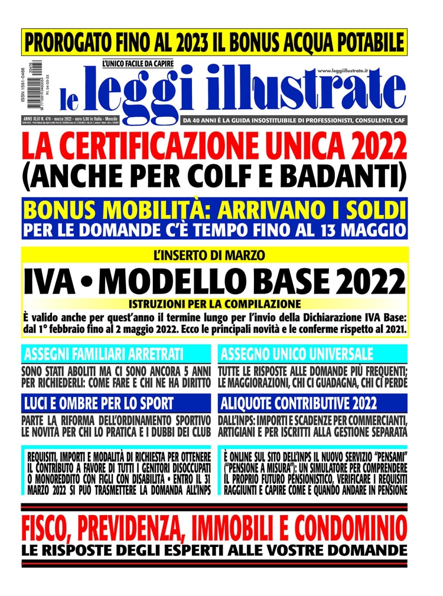 Copertina Leggi Illustrate n.476