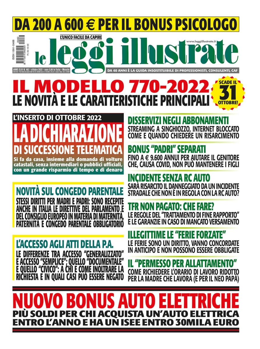 Copertina Leggi Illustrate n.482