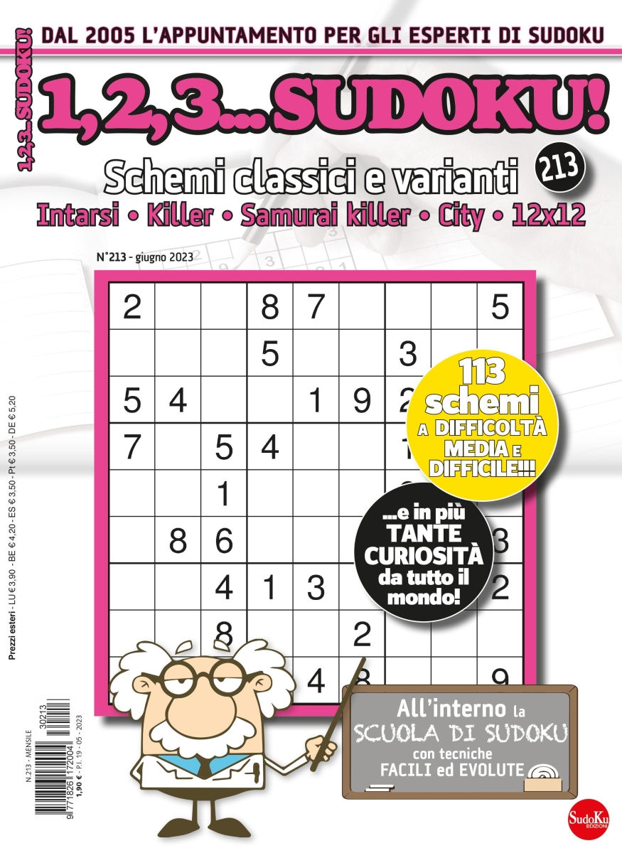 Copertina 1,2,3 Sudoku n.213