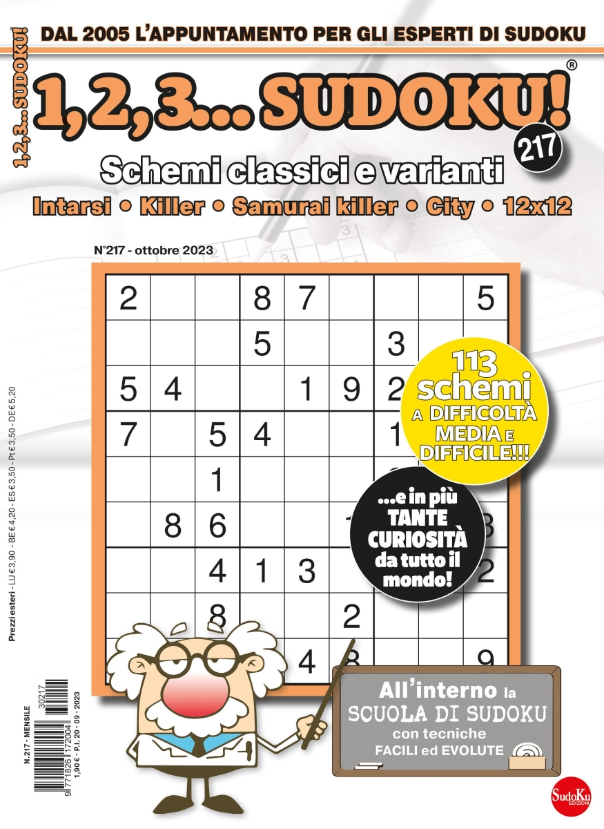 Copertina 1,2,3 Sudoku n.217